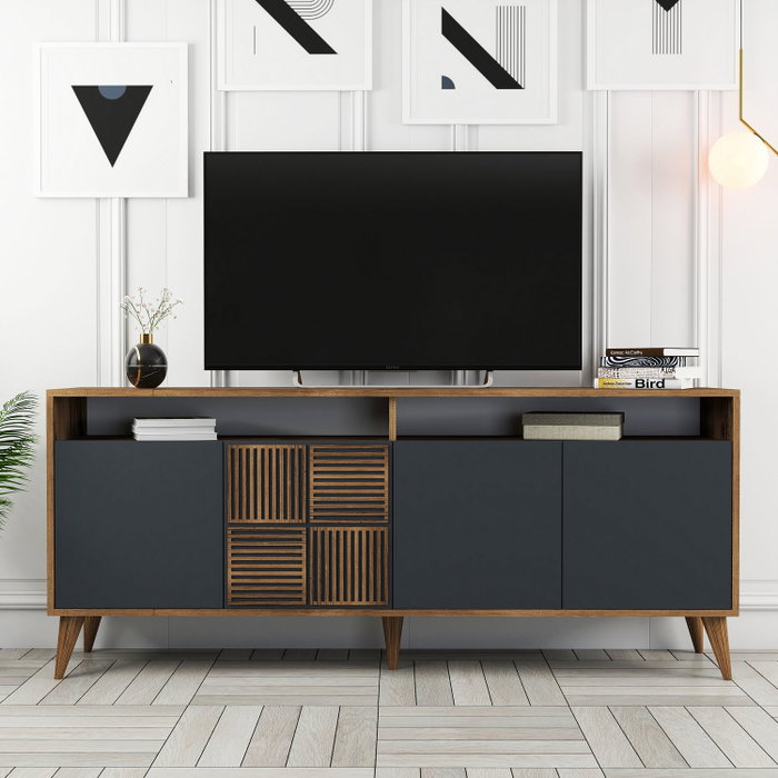 Hanah Home Milan Consola Nogal y Antracita